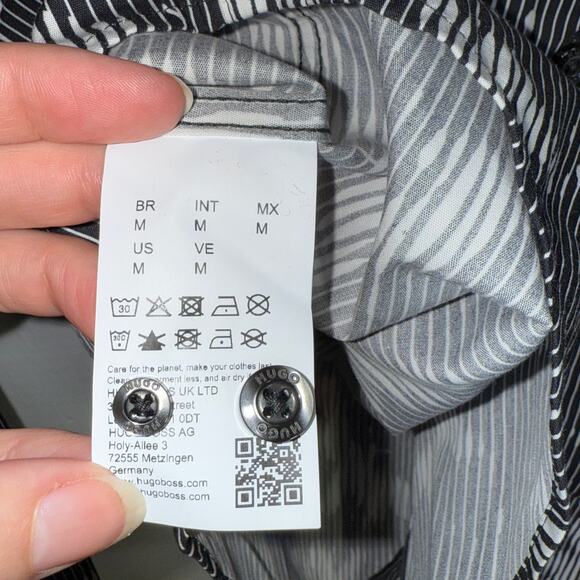 Hugo by Hugo Boss Men's Ermo Butterfly Patterned Shirt - Black medium $128 - Picture 10 of 11